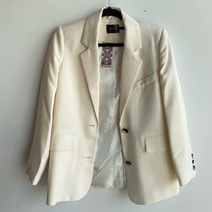White Ivory blazer from Boohoo. New with tag.